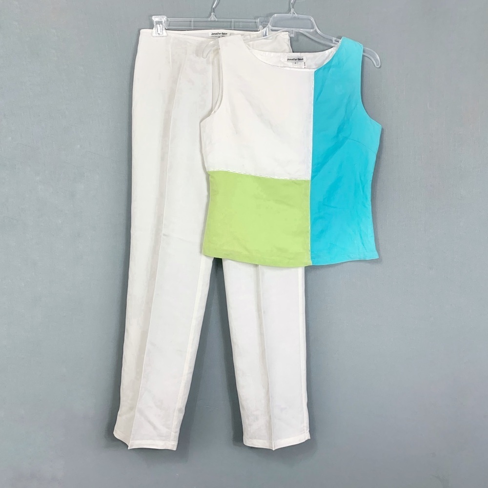Jennifer Eden 90s 80s Vintage Summer Top/Pant Set